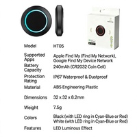 Localizador GPS Inteligente de Doble Sistema, Mini Rastreador de Objetos con Bluetooth y Luz para Uso Diario