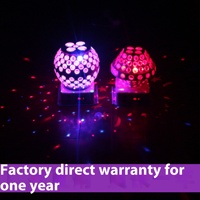Boule magique LED Menghao KTV, éclairage disco RGBW, ABS, commande vocale, mouvement, clignotant, rotation, lumières de scène colorées