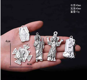 Medaglia cattolica pressofusa personalizzata medaglia <span class=keywords><strong>di</strong></span> protezione <span class=keywords><strong>di</strong></span> san benedetto ciondoli ovali con ciondolo per la creazione <span class=keywords><strong>di</strong></span> gioielli religiosi <span class=keywords><strong>di</strong></span> gesù - Product Image 2