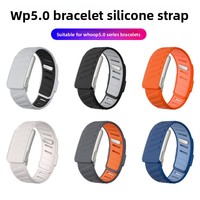 Compatible avec Whoop 5.0, bracelet en silicone bicolore, bracelet de montre avec boucle à bouton-pression, étanche pour le sport et la remise en forme
