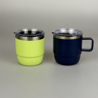 Taza de Café Personalizada de Acero Inoxidable de 4oz 6oz 8oz con Revestimiento Cerámico, Asa y Termo para Bebidas Frías, Regalo Empresarial, Tazas para Sublimación