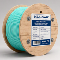 Cable Troncal de Fibra Óptica Multimodo OM4 de 64 Núcleos para Interiores HEADWAY, LSZH GB 31247 B1(d0t0a1), Retardante de Llama, Modelo FCS-DSB1-4M064-AQ
