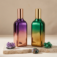 Flacons de parfum de luxe personnalisables en vrac, design mat rose haut de gamme, vides avec pompe, 100 ml