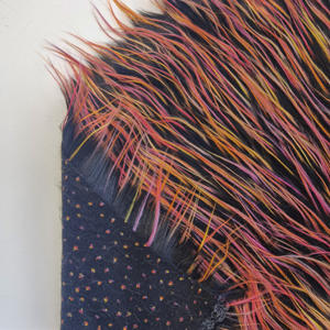 Autunno inverno moda calda casa produttore tessile <span class=keywords><strong>pelliccia</strong></span> sintetica stampata <span class=keywords><strong>arancione</strong></span> rosso nero per cuscino copridivano - Product Image 3