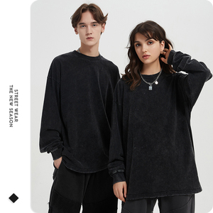 <span class=keywords><strong>T</strong></span>ùy Chỉnh Retro Hai Cuộn Cạnh Cổ Dài Tay Áo <span class=keywords><strong>T</strong></span>-Shirt Cao Cũ Nhuộm Rửa Nước Đường Phố Logo Thương Hiệu Kỹ Thuậ<span class=keywords><strong>t</strong></span> Số Cho Nam Giới Phụ Nữ - Product Image 3