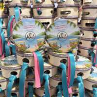 Adults Hand Held Percussion Gift Wood Musical Instrument Mini 4 Inch Silk Ribbon Colorful Handheld Percussion Wedding Drum Price