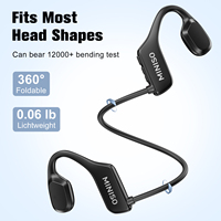 Miniso MS158 casque de sport sans fil Conduction osseuse pour Bluetooth 5.4 longue endurance ENC réduction du bruit 16G mémoire MP3