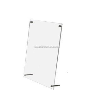 Đôi Bảng điều khiển rõ ràng <span class=keywords><strong>Acrylic</strong></span> hình ảnh khung máy tính để bàn dọc <span class=keywords><strong>Acrylic</strong></span> khung ảnh với hỗ trợ - Product Image 1