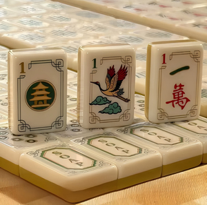 Treasured Premium Acrylic Cloisonne Inspired Luxury Style Party <b>Mahjong</b> Game <b>Set</b> for Home and Club Play - Product Image 4