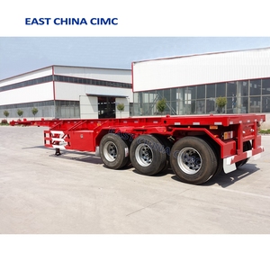 Remorque châssis <span class=keywords><strong>porte</strong></span>-conteneurs 3 <span class=keywords><strong>essieux</strong></span> 40 pieds 40 tonnes avec pont antidérapant pour transporteurs de conteneurs - Product Image 2
