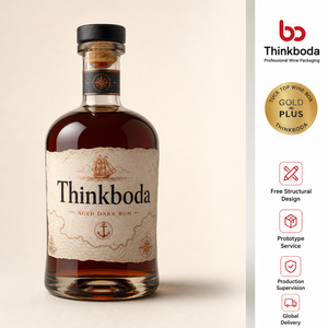 <span class=keywords><strong>Bottiglia</strong></span> <span class=keywords><strong>di</strong></span> Whisky Personalizzata da 750ml con Tappo a Vite, Etichetta <span class=keywords><strong>di</strong></span> Lusso Blu Navy, Scatola Premium in Cartone con Chiusura a Cerniera per Bourbon in Piccole Produzioni - Product Image 1