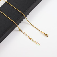 Collier en acier inoxydable en forme de serpent, plaqué sous vide 18 carats, universel pour hommes et femmes, collier de couple, chaîne de bijoux