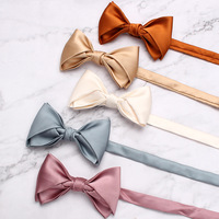 Noeud papillon pour homme en satin de polyester solide, pré-noué, réglable, pour mariage formel, fabricant professionnel de cravates