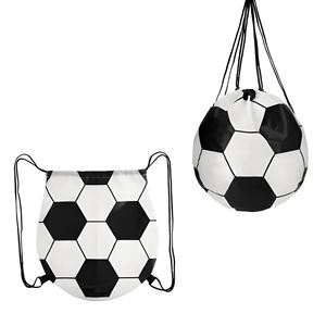 Football Eco-Friendly Polyester Folding Drawstring <b>Bag</b> Shoe Storage <b>Large</b> Capacity Party-Themed Double-Shoulder Sports Pouch - Product Image 2