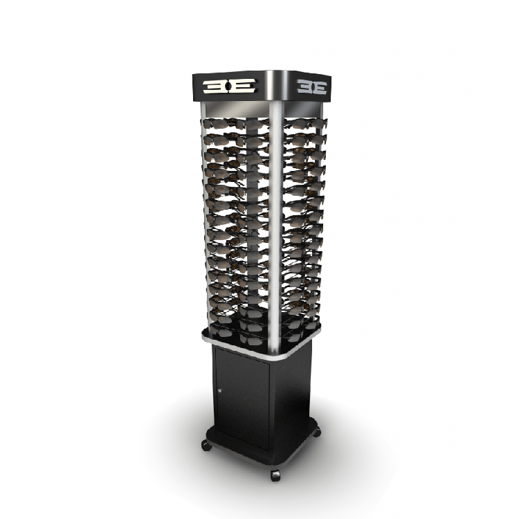 Customized Floorstanding MDF Wooden Display Stands With Shelves and Wheels for Retail Stores — view 6