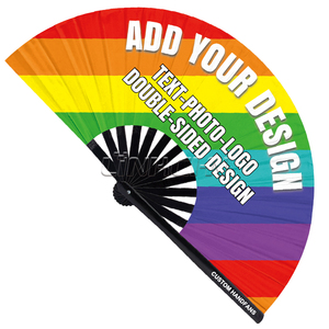 Tùy chỉnh 33cm raving niềm tự hào đầy màu sắc tre Clack người hâm mộ lớn cầm tay người hâm mộ với thiết kế độc đáo - Product Image 2