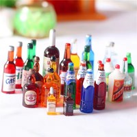 Vente en gros 1:12 réaliste miniature simulation Cola Soda bouteille bricolage résine artisanat alimentaire accessoires pour maison de poupée