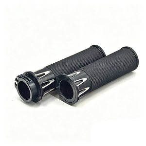 Empuñaduras huecas de 25MM para motocicleta Harley 883 XL1200, empuñaduras antideslizantes de aluminio para manillar, color negro - Product Image 1