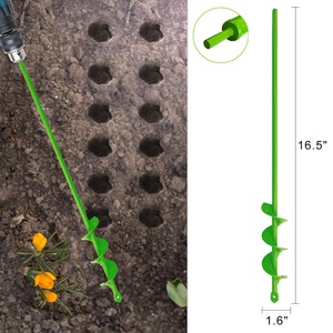 Tarière à bulbes de fleurs en spirale en acier pour la plantation de trous de forage Ensemble de forets à tarière durables - Product Image 3