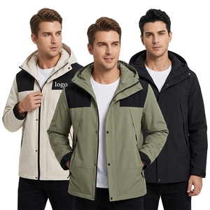 Chaqueta Cortavientos <span class=keywords><strong>Impermeable</strong></span> de Montañismo Casual para Exteriores con <span class=keywords><strong>Capucha</strong></span> y Logo Impreso de Novedad - Product Image 1