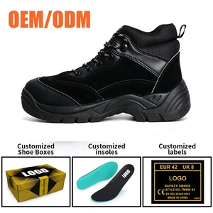 Zapatos <span class=keywords><strong>de</strong></span> Seguridad <span class=keywords><strong>de</strong></span> Cuero Negro para Hombre, con Puntera <span class=keywords><strong>de</strong></span> Acero, Entresuela <span class=keywords><strong>de</strong></span> Acero, Antiestáticos, Antideslizantes, Resistentes al Aceite y Ácidos, Suela <span class=keywords><strong>de</strong></span> PU, Venta al Por Mayor OEM - Product Image 4