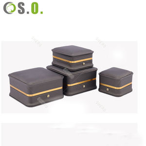 Cajas de Embalaje de Joyería de Cuero PU Premium Personalizadas al por Mayor en Color Marrón para Collares, Pulseras, Anillos, Pendientes, Caja de Joyería - Product Image 2