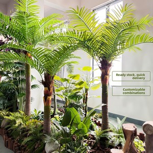 Arbre de coco artificiel en plastique écologique en pot, <span class=keywords><strong>grande</strong></span> <span class=keywords><strong>plante</strong></span> <span class=keywords><strong>tropicale</strong></span> <span class=keywords><strong>d</strong></span>écorative <span class=keywords><strong>d</strong></span>'<span class=keywords><strong>intérieur</strong></span> et <span class=keywords><strong>d</strong></span>'extérieur, 1,6 m-2,8 m - Product Image 2