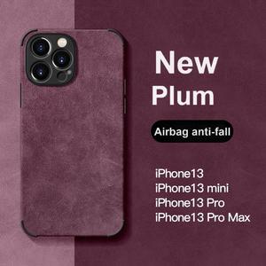 Bán buôn da cừu da trường hợp điện thoại cho Iphone 15 14 13 12 11 Pro Max Mini x XS XR Retro Màu rắn mềm Silicone Bìa - Product Image 1