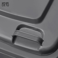 Poubelle en plastique de 50 litres 13 gal avec quatre roues en PEHD avec couvercle poubelle poubelle poubelle