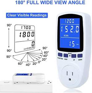 Medidor de potencia con pantalla de 7 modos mejorado, Monitor de uso eléctrico para el hogar, retroiluminación, protección contra sobrecarga, probador de muerte para medidores de energía - Product Image 6