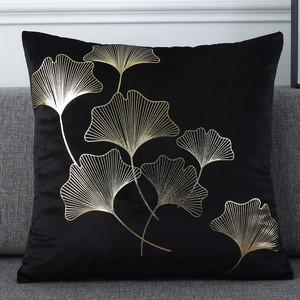 Housse de <span class=keywords><strong>coussin</strong></span> en velours imprimé feuille d'or de haute qualité <span class=keywords><strong>coussin</strong></span> de luxe brillant pour la technique tissée à la maison ou à l'hôtel - Product Image 5
