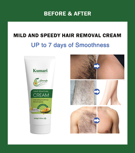 Crème Dépilatoire Marque Privée 8 Minutes à Base de Plantes Naturelles en Tube pour l'Épilation des Parties Intimes, du Visage et du Corps des Femmes - Product Image 3