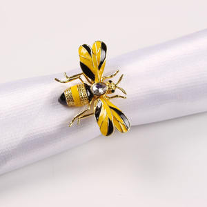 Anneau <span class=keywords><strong>de</strong></span> <span class=keywords><strong>serviette</strong></span> en métal amusant en forme d'abeille enfantine - Product Image 4