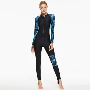 Combinaison de plongée intégrale à manches longues pour femme, col montant, séchage rapide, en spandex et nylon, pour le surf, la plongée et la natation - Product Image 5