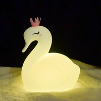 Lampe de chevet portable mignonne, rechargeable par USB, en silicone souple, mini, Kawaii, pour enfants, éclairage LED blanc chaud, nouveauté