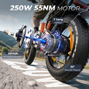 Bicicleta Eléctrica Plegable con Llantas Gruesas de 20 Pulgadas, Disponible en la UE, Potencia Máxima de 750 W, 48 V, 13 Ah, Alcance de 120 km, Doble Suspensión, Shimano de 7 Velocidades, para Caminos Urbanos, Entrega en 3-7 Días - Product Image 2