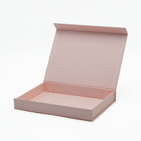 Rosa flache Pappe dünne Caja de Regalo Magnet deckel Geschenk box Verpackung Großhandel