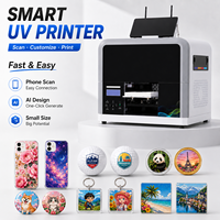 Impresora UV Inteligente A5 con IA, Confiable para Manualidades en Línea, Ideal para Tiendas de Regalos, Fundas de Teléfono, Pelotas de Golf, Imanes de Refrigerador, Certificación CE y CCC