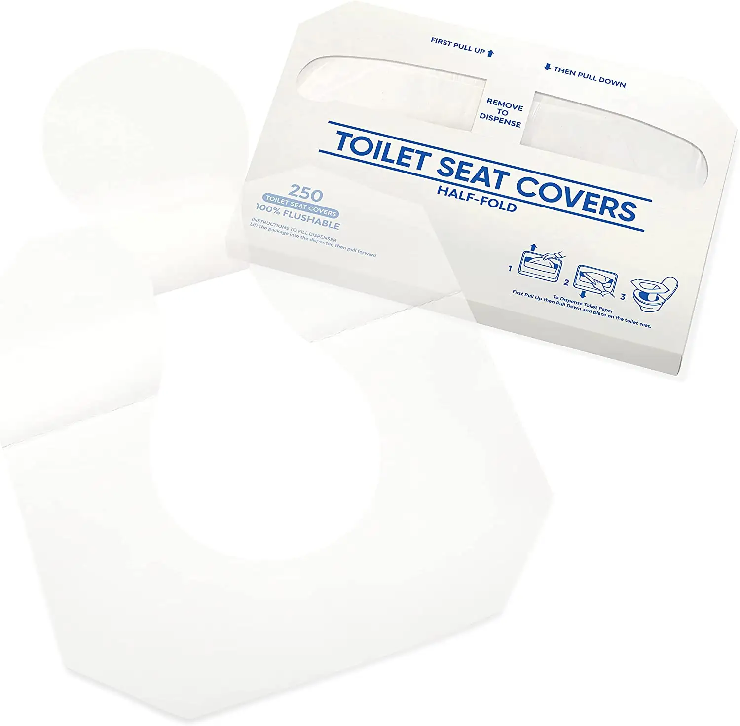 Housses de siège de toilette jetables pour salle de bains WC pour hôpital doublures de protection en papier commercial rincable