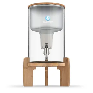 Dispenser di filtri per acqua alcalina in vetro con ricarica PH sistema di filtraggio dell'acqua da appoggio brocca per depuratore d'acqua per la casa e l'ufficio