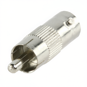 <b>Rca</b> Male To Bnc Female <b>Adapter</b> 50 Ohm Nickel Plated Audio Video Connector - Product Image 2