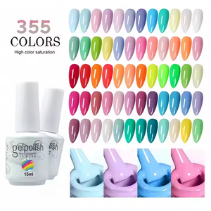 صناعة أظافر عالية الجودة منتج لصالونات الأظافر بشعار مخصص ألوان طويلة الأمد أصباغ عالية 15 طلاء أظافر جل بالأشعة فوق البنفسجية - Product Image 1