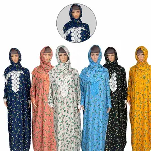 Wholesale Arabic Best Choice Islam Prayer Clothes Muslim Girls Rayon Abaya Dress for Pray with Scarf Thobe Abaya