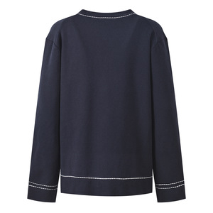 2025 ELEGANT Fall Winter Women's Knitted <strong>Cardigan</strong> Top with Bright <strong>Line</strong> Decoration V-Neck Single Breasted <strong>Long</strong> Sleeves - Product Image 2