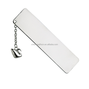 Metal Crafts Manufacture Custom Bookmarks Clip Pendant Stainless Steel Silver Plated Modern Eco-Friendly Christmas Promotional