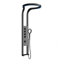 Nouveau Système de Douche Multifonctionnel LED SPA à Effet Pluie et Cascade en Laiton pour Salle de Bain, Fixation Murale, Vente Chaude 2024