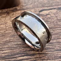 MACHO bijoux usine personnalisé 8MM titane montagne canal anneau noyau Style classique pour bricolage incrustation hommes bague de fiançailles