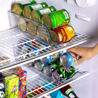 Distributeur de canettes de soda de cuisine transparent Organisation du réfrigérateur Organisateurs de canettes et stockage pour garde-manger