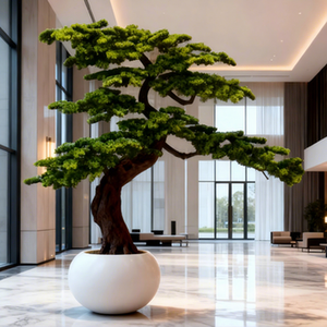 Árbol de <span class=keywords><strong>Cedro</strong></span> Personalizado Directo de Fábrica, Personalización OEM y ODM, Podocarpus, Bonsái Artificial Grande para Interiores y Exteriores - Product Image 1