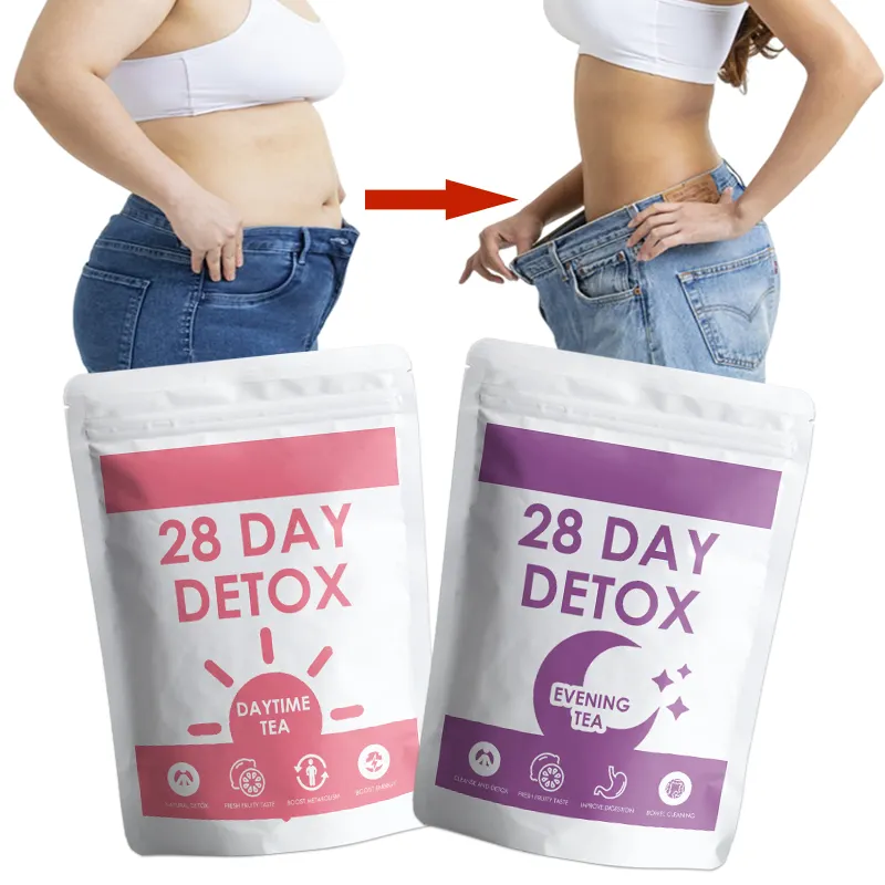 Private Label Koffein freier natürlicher Bio-Kräutertee Flacher Bauch Tee 28 Tage Detox Tee